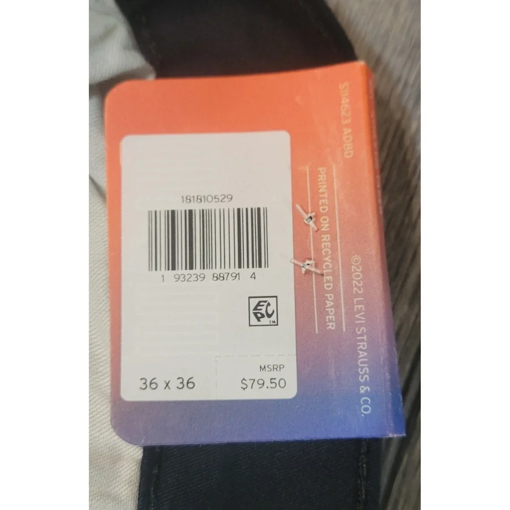 Levis 541 Athletic Taper Black Jeans Mens 36x36 Performance Stretch 18181-0529